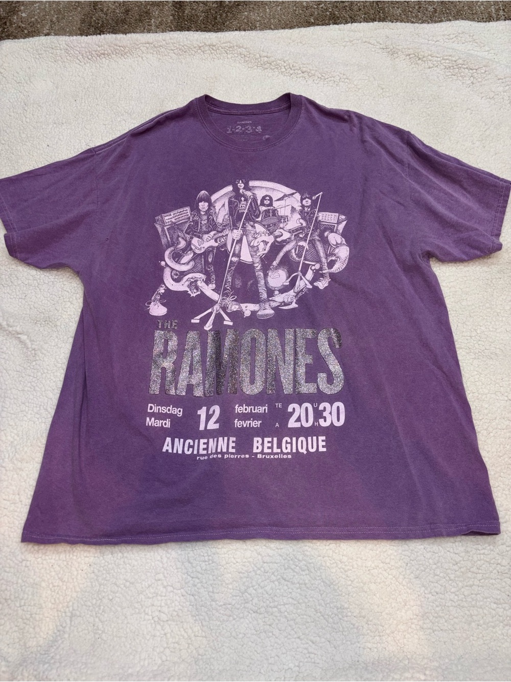 The Ramones Purple Graphic Band T-Shirt